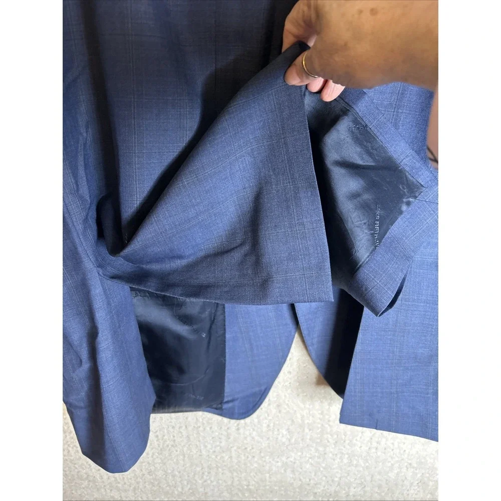 Ermenegildo Zegna Traveller Mens Blue Wool Suit Coat And‎ Pants Sz 46R Mod Fit